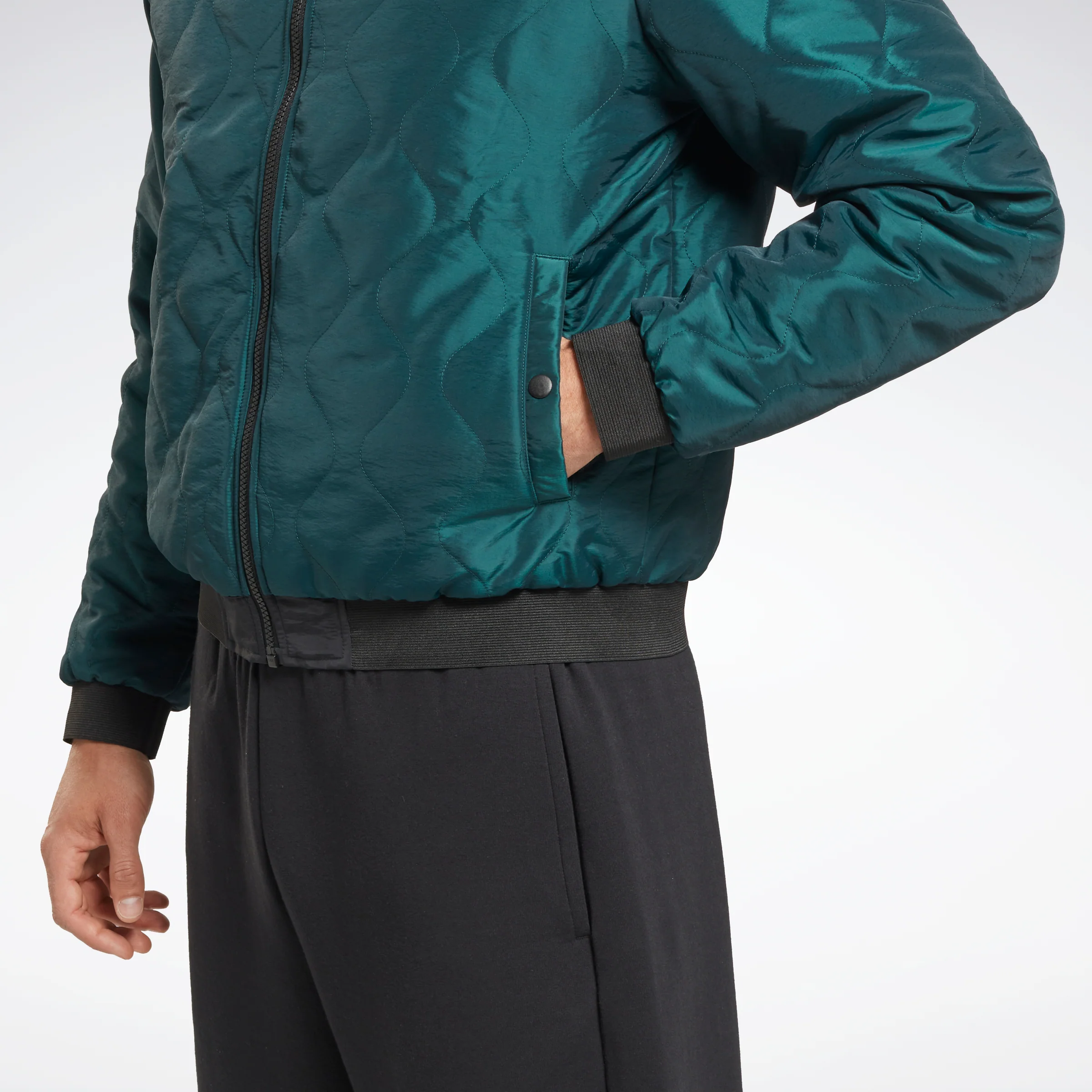 Reebok Apparel Men Thermowarm+Graphene Padded Parka Forest Green - Image 4