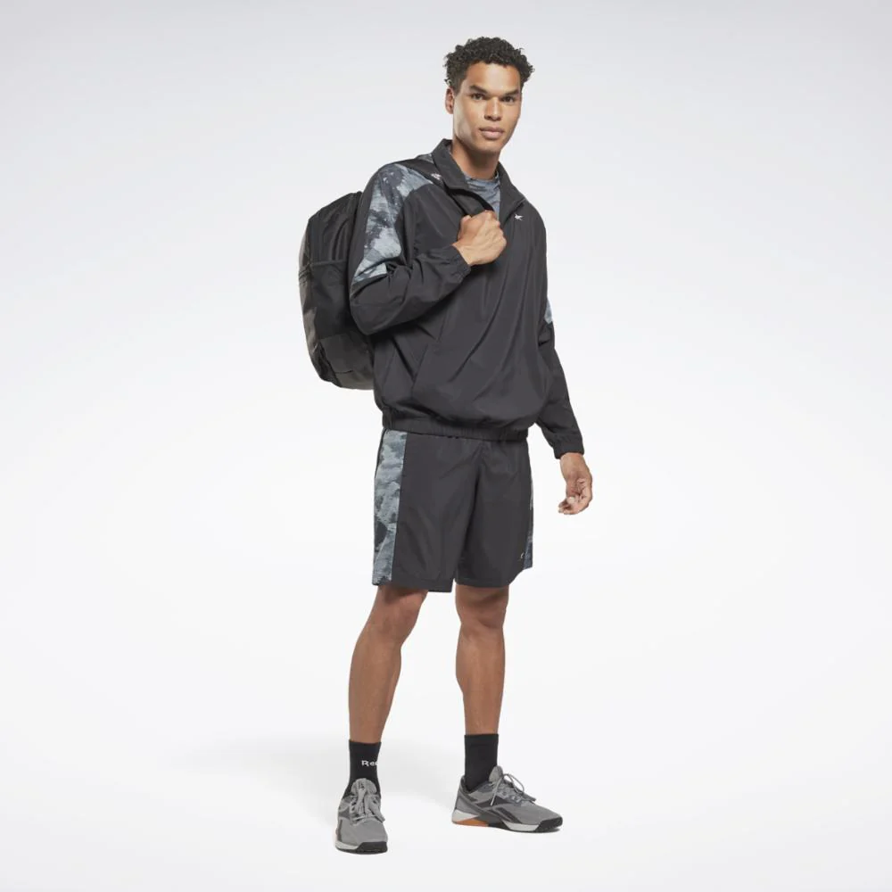 Reebok Apparel Men Training Camo 1/4 Zip Long-Sleeve Top NGHBLK - Image 2