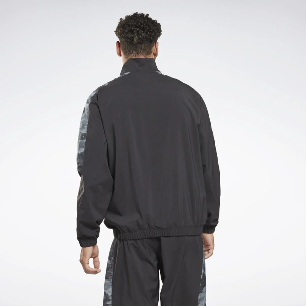 Reebok Apparel Men Training Camo 1/4 Zip Long-Sleeve Top NGHBLK - Image 3