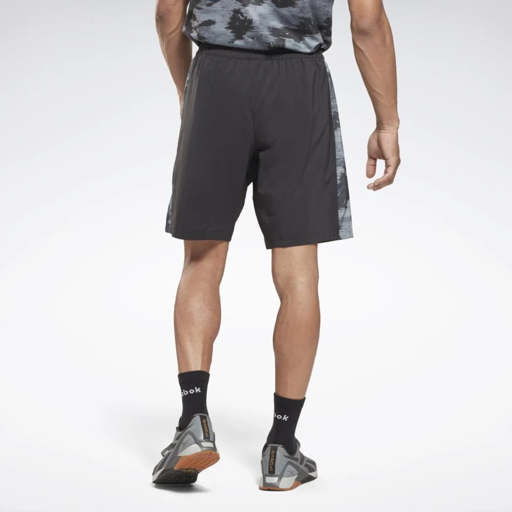 Reebok Apparel Men Training Camo Woven Shorts NIGHT BLACK - Image 3