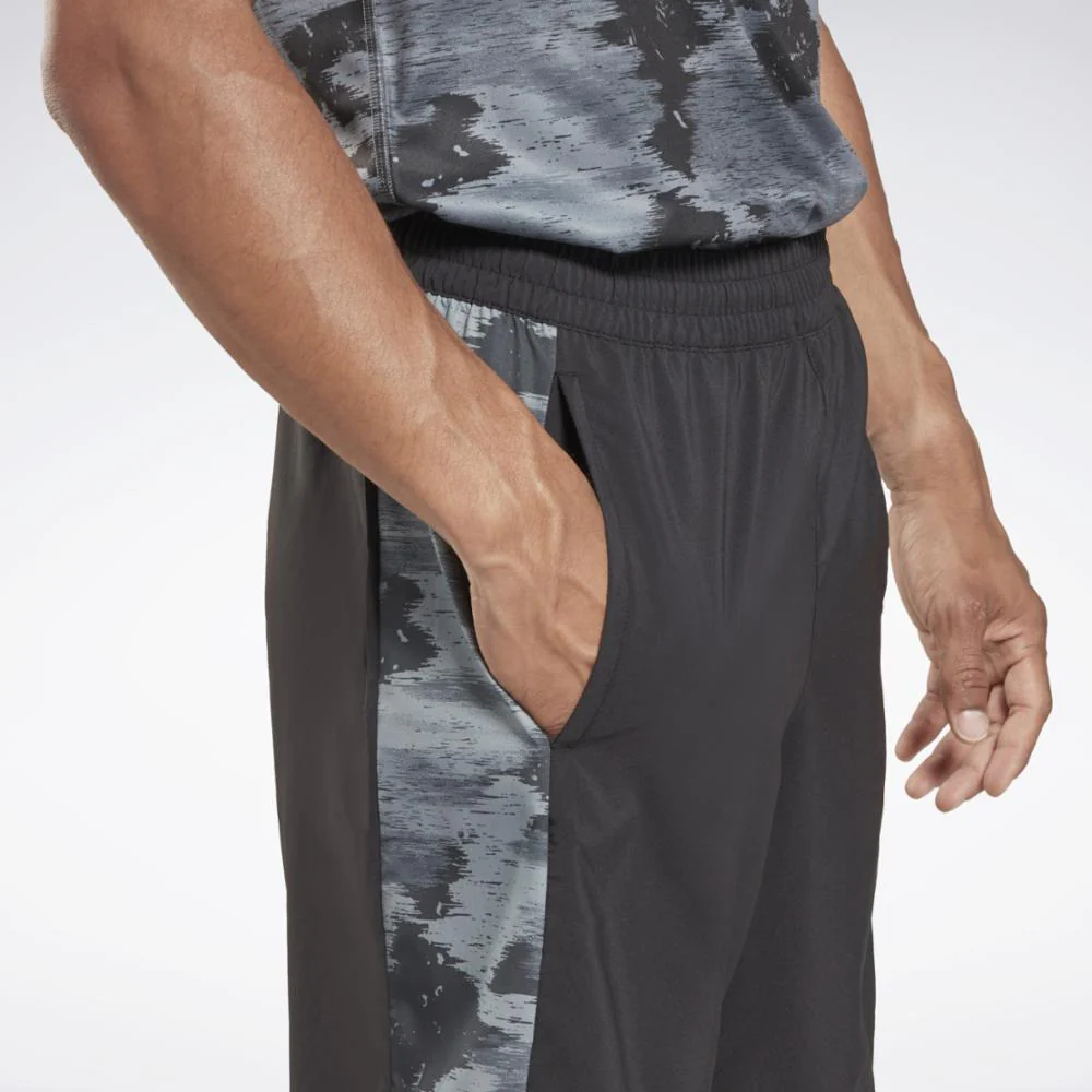 Reebok Apparel Men Training Camo Woven Shorts NIGHT BLACK - Image 4