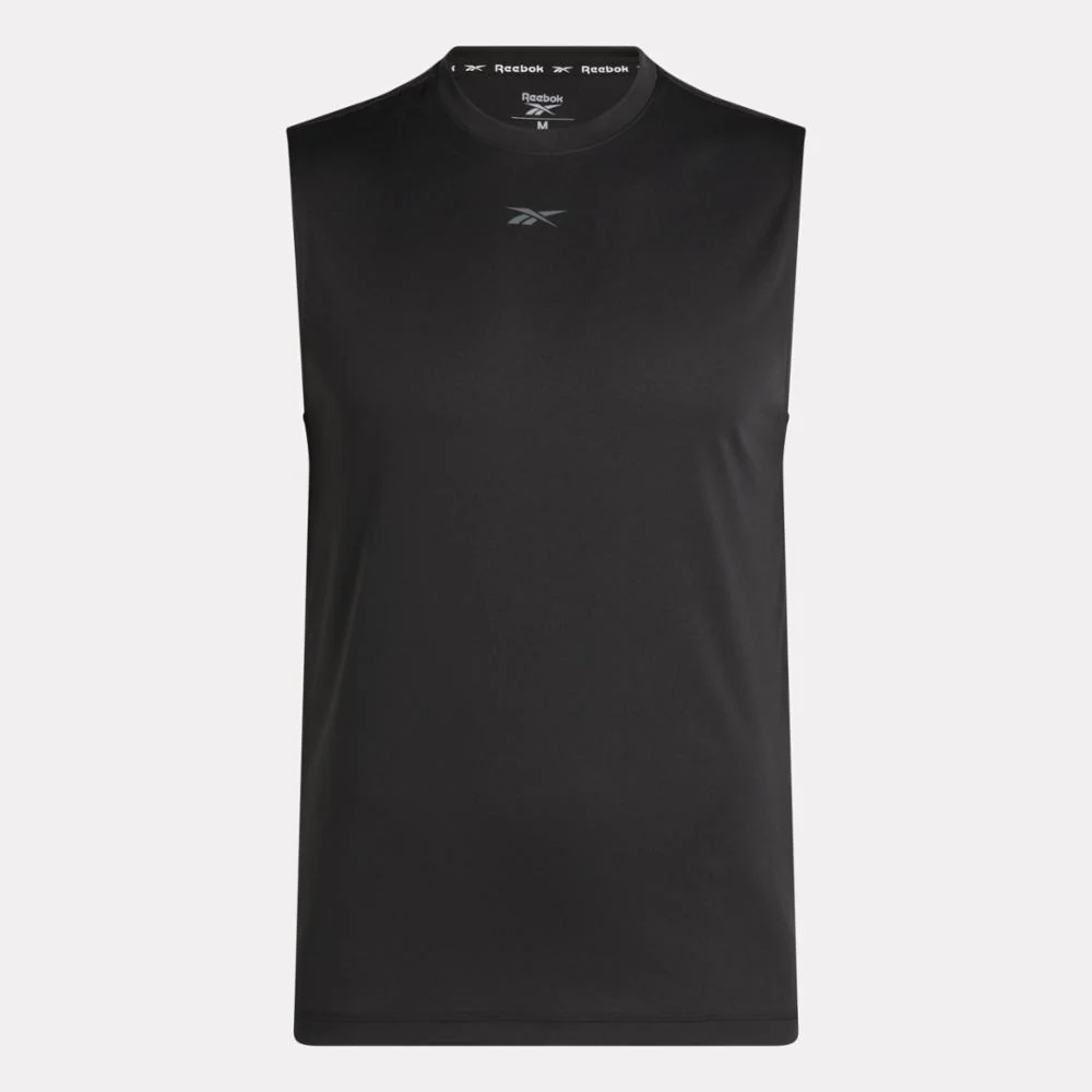 Reebok Apparel Men Training Sleeveless Tech T-Shirt BLACK - Image 4