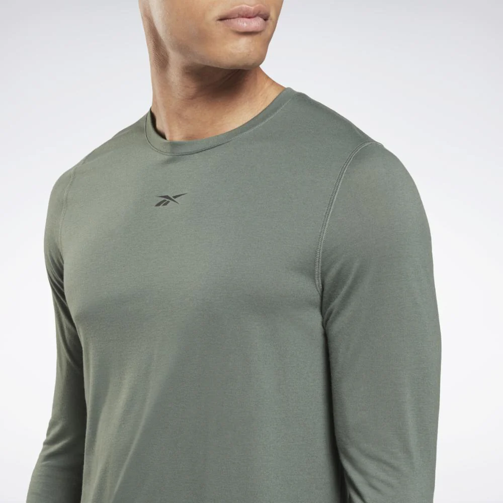 Reebok Apparel Men Training Supremium Long-Sleeve Top CHLGRN - Image 4