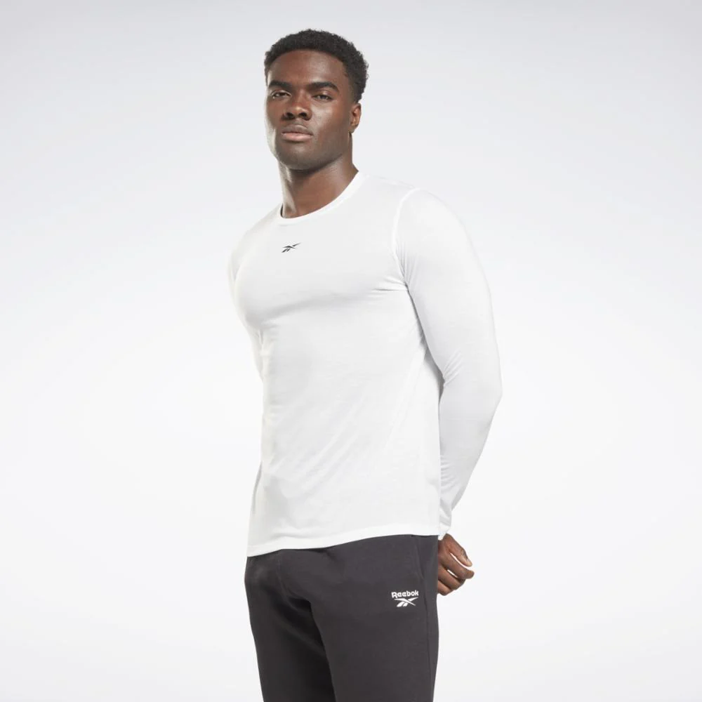 Reebok Apparel Men Training Supremium Long-Sleeve Top WHITE