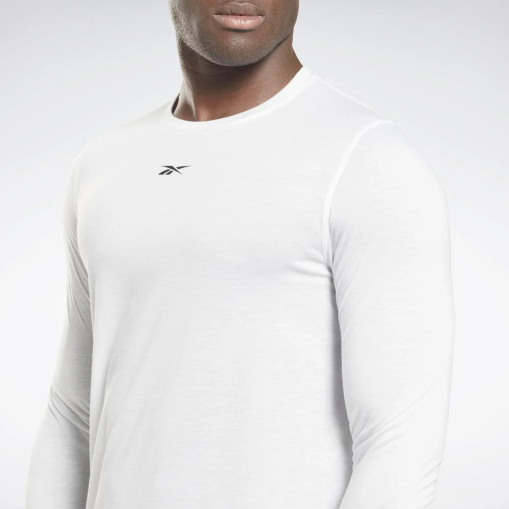 Reebok Apparel Men Training Supremium Long-Sleeve Top WHITE - Image 3