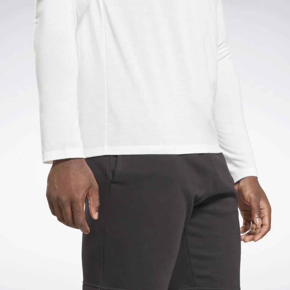 Reebok Apparel Men Training Supremium Long-Sleeve Top WHITE - Image 4