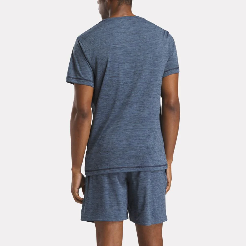 Reebok Apparel Men Training Tech T-Shirt TWILIGHT BLUE - Image 3