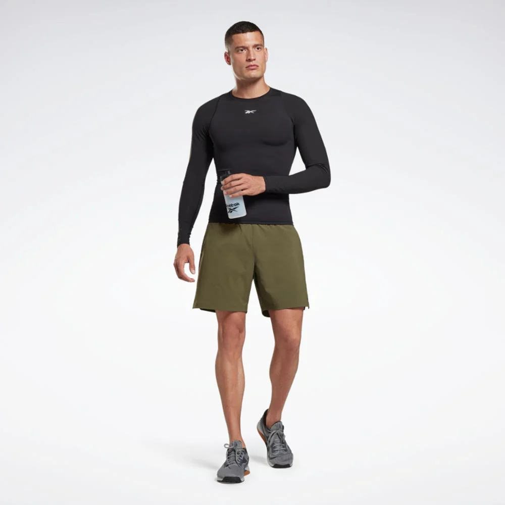 Reebok Apparel Men United By Fitness Compression Long Sleeve Shirt BLACK - Image 2