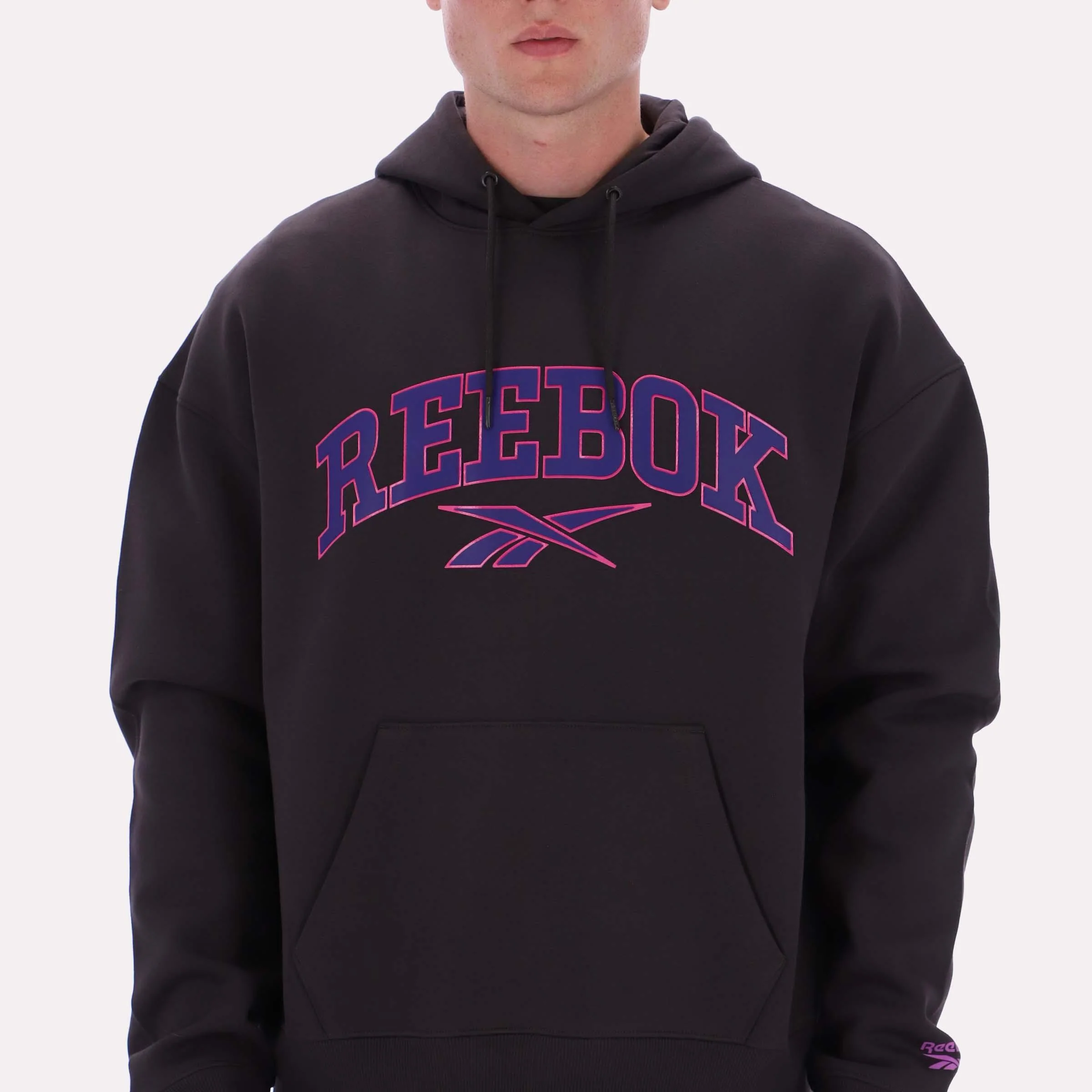 Reebok Apparel Men Varsity Hoodie WASHED BLACK - Image 3