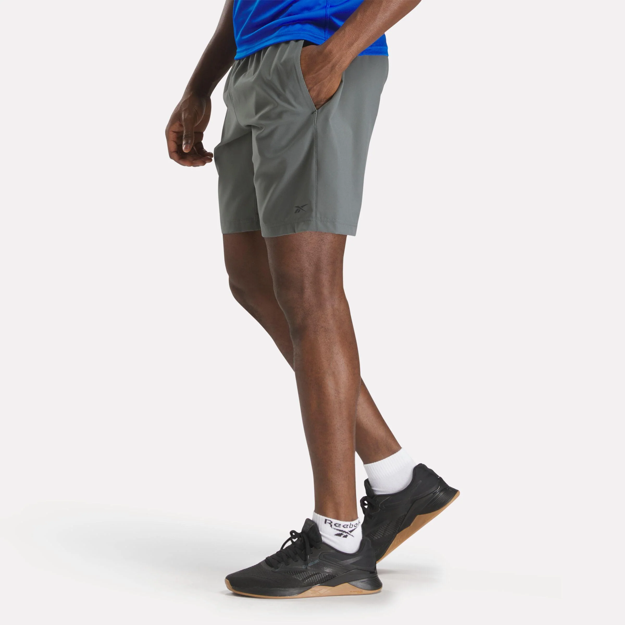Reebok Apparel Men Workout Ready Shorts 9" GREY 5 - Image 2