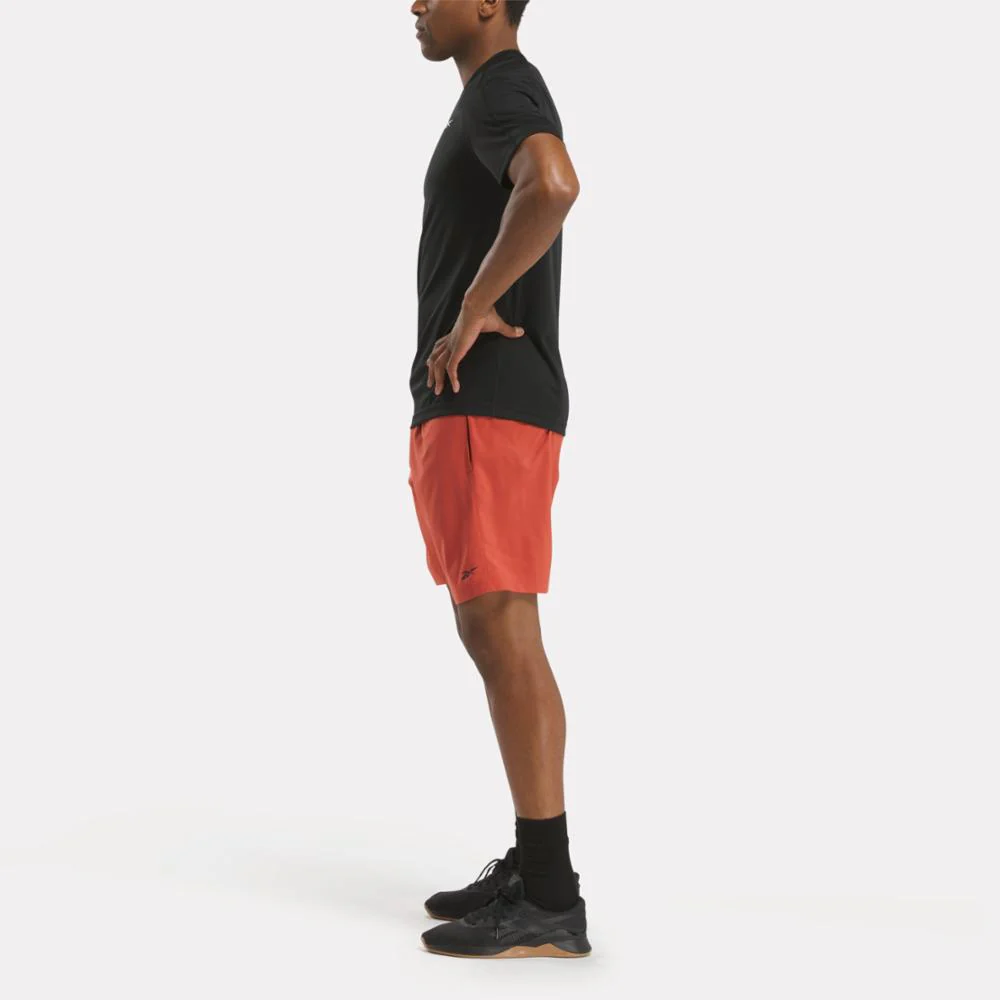 Reebok Apparel Men Workout Ready Shorts BRICK RED - Image 2