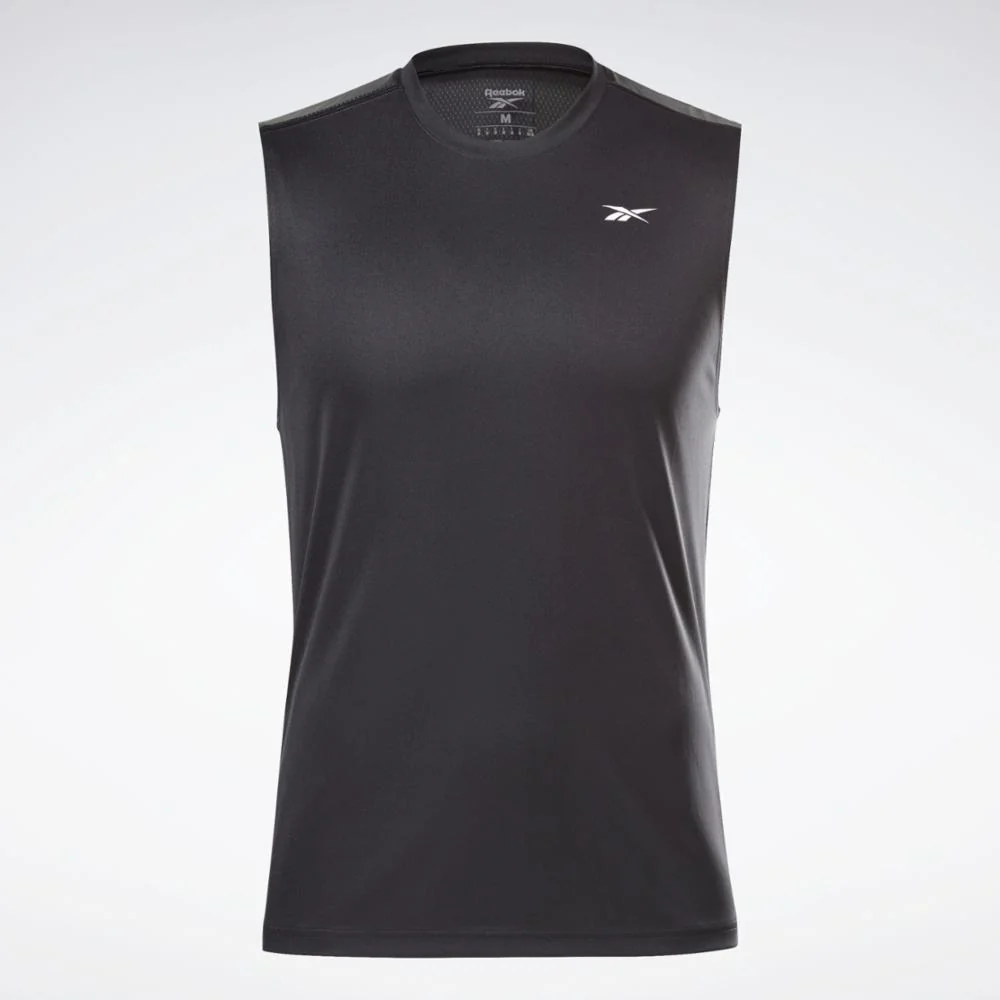 Reebok Apparel Men Workout Ready Sleeveless Tech T-Shirt BLACK - Image 6