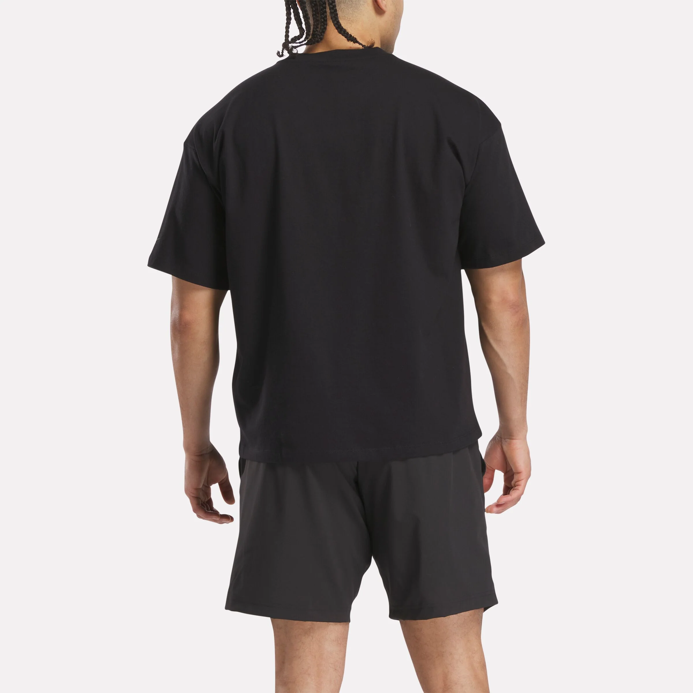 REEBOK APPAREL UNISEX Reebok x F45 Training Tonal Graphic T-Shirt BLACK - Image 3