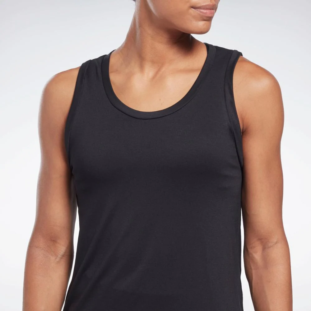 Reebok Apparel Women Activchill+DreamBlend Tank Top BLACK - Image 4