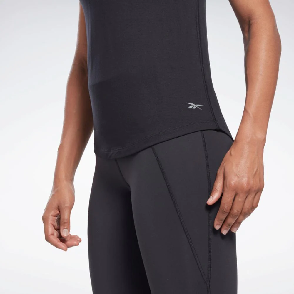 Reebok Apparel Women Activchill+DreamBlend Tank Top BLACK - Image 5