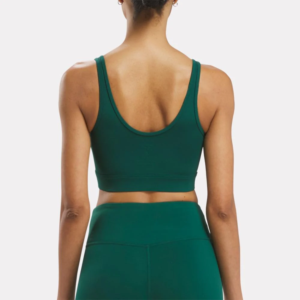 Reebok Apparel Women Active Collective DREAMBLEND Bra COLLEGIATE GREEN - Image 3