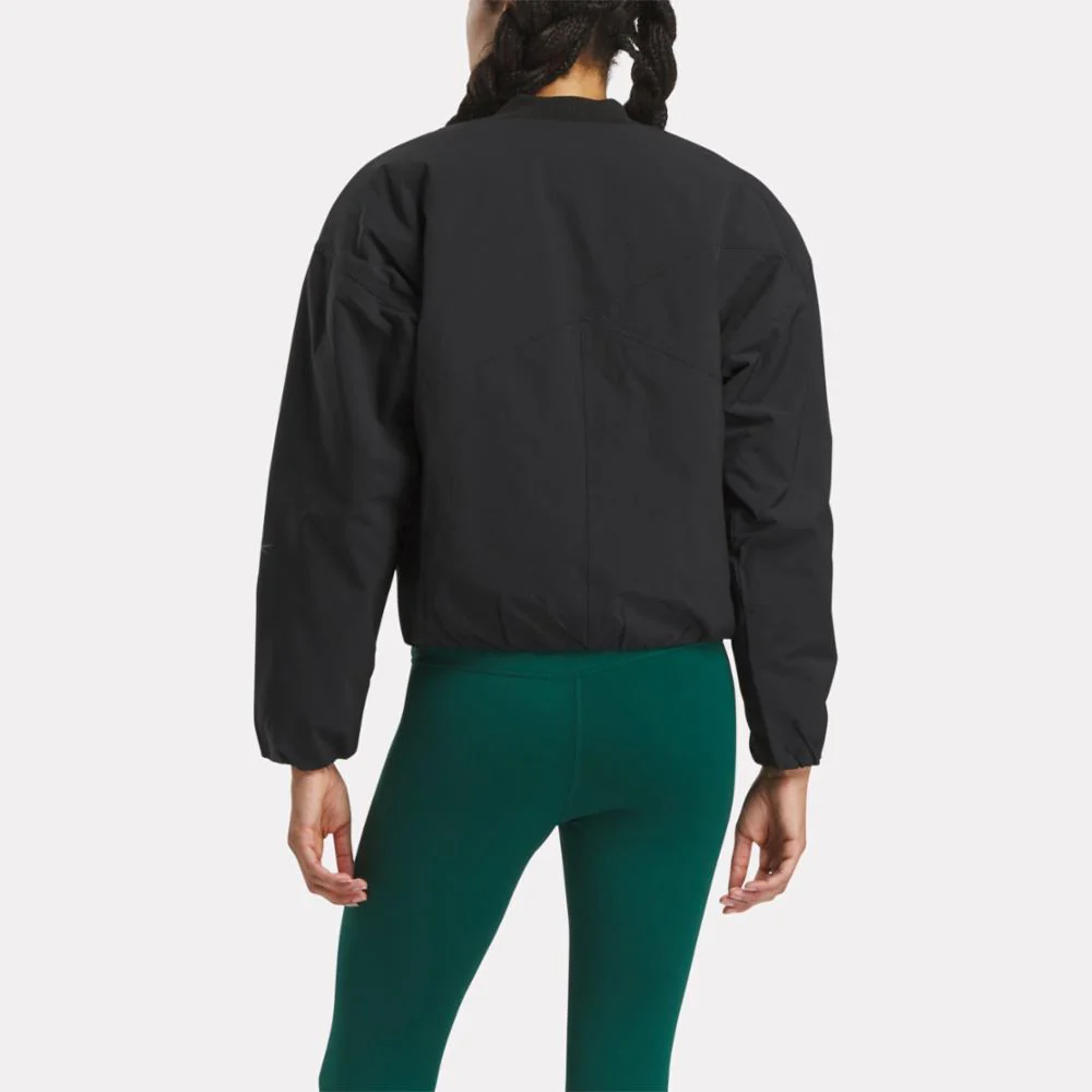 Reebok Apparel Women Active Collective SkyStretch Woven Padded Jacket BLACK - Image 3