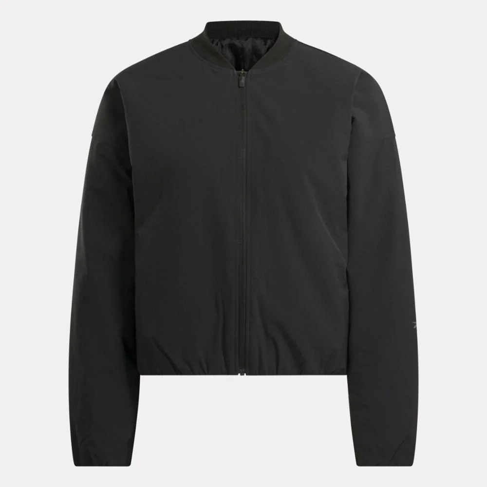 Reebok Apparel Women Active Collective SkyStretch Woven Padded Jacket BLACK - Image 6