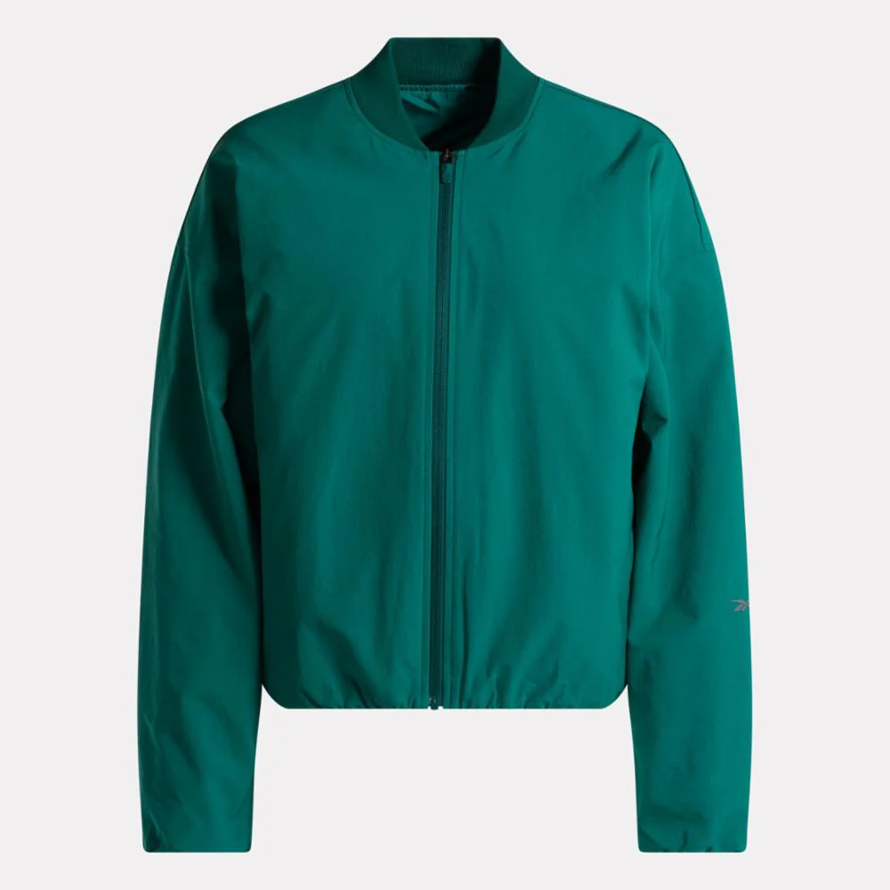 Reebok Apparel Women Active Collective SkyStretch Woven Padded Jacket COLLEGIATE GREEN - Image 5