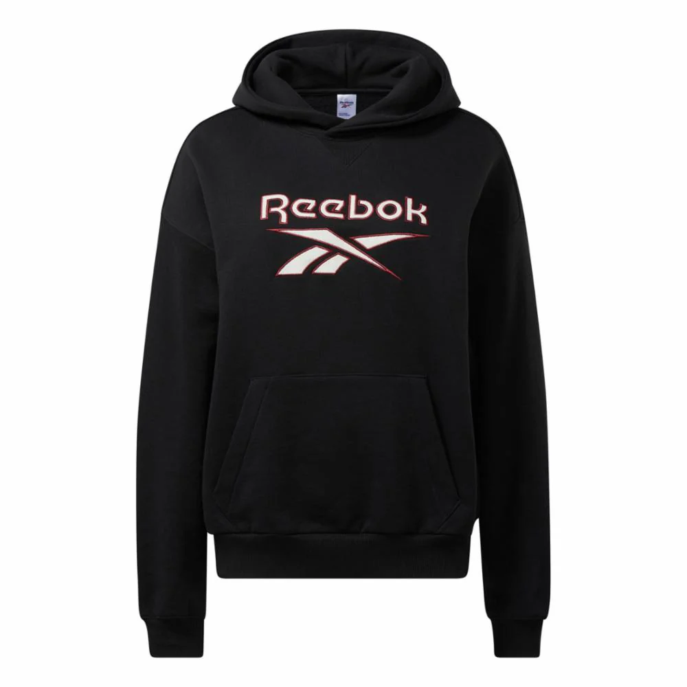 Reebok Apparel Women Archive Classics Big Logo Fleece Hoodie BLACK - Image 6