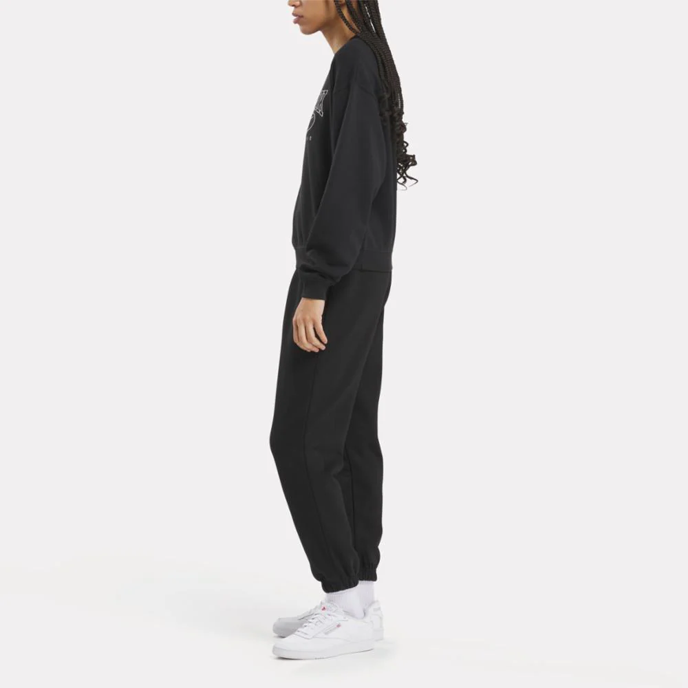 Reebok Apparel Women Archive Evolution Crew Sweatshirt BLACK - Image 2