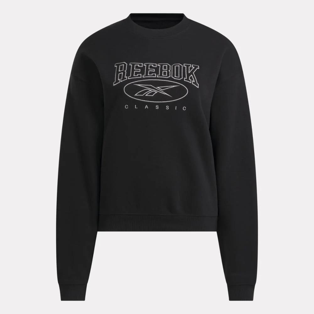 Reebok Apparel Women Archive Evolution Crew Sweatshirt BLACK - Image 4