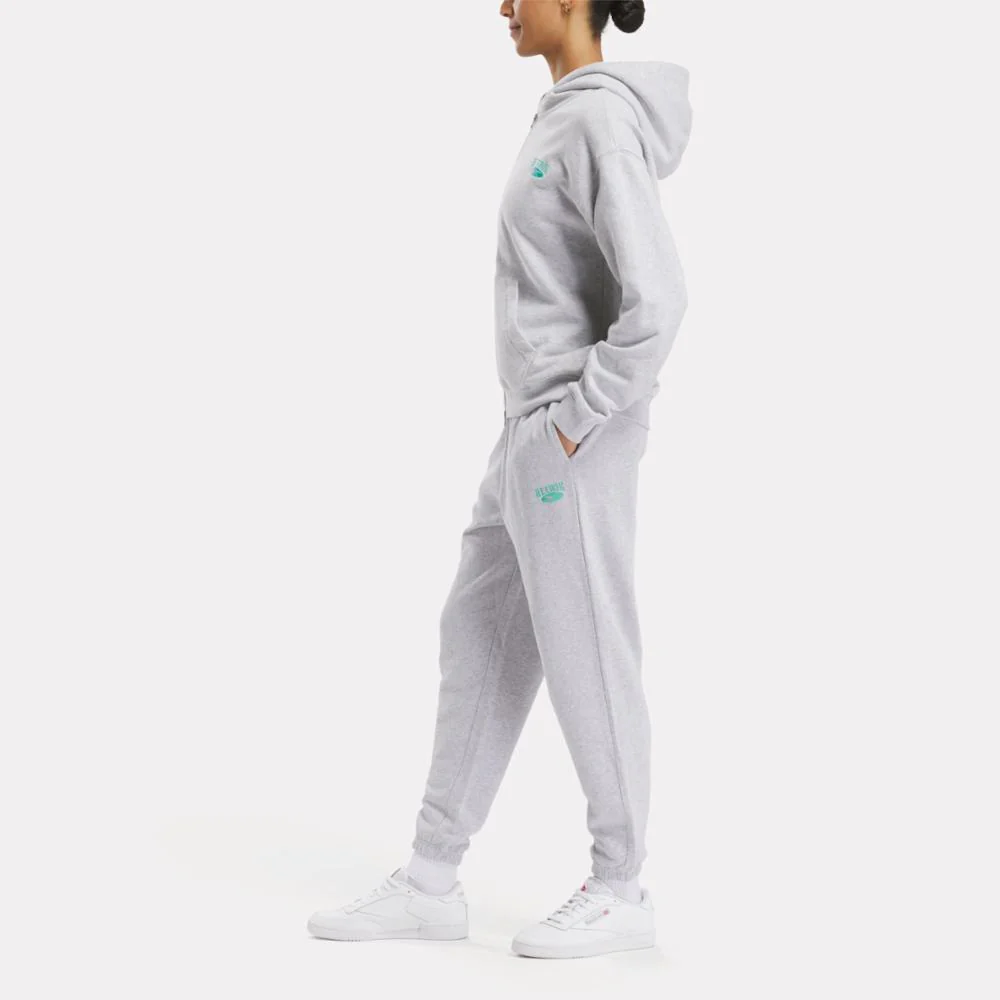 Reebok Apparel Women Archive Evolution French Terry Pants GREY HEATHER - Image 2