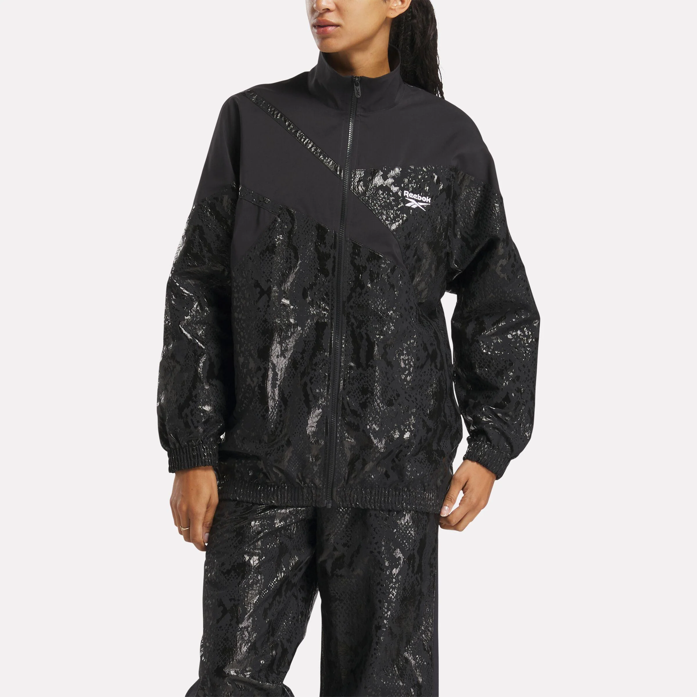 Reebok Apparel Women Basketball Off-Court Warm-Up Jacket BLACK
