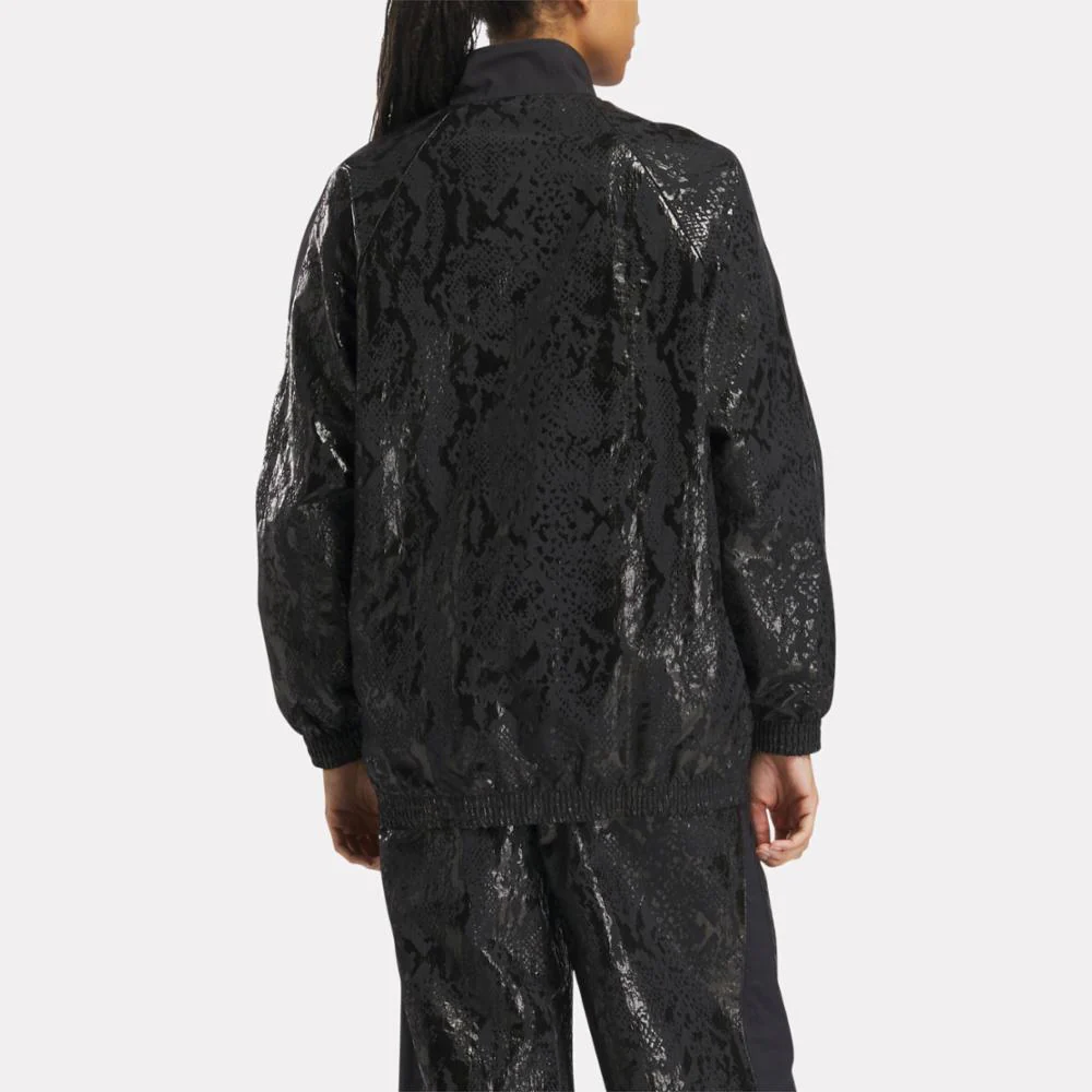 Reebok Apparel Women Basketball Off-Court Warm-Up Jacket BLACK - Image 3