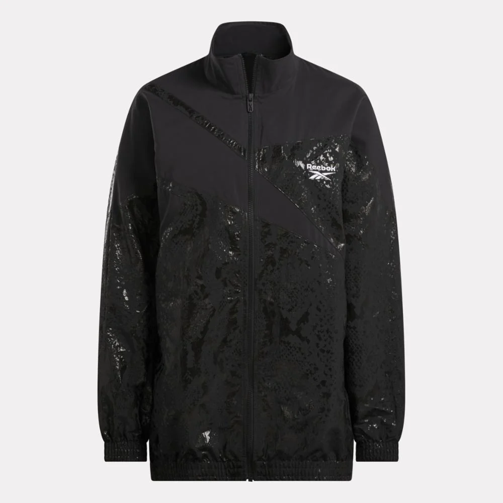 Reebok Apparel Women Basketball Off-Court Warm-Up Jacket BLACK - Image 4