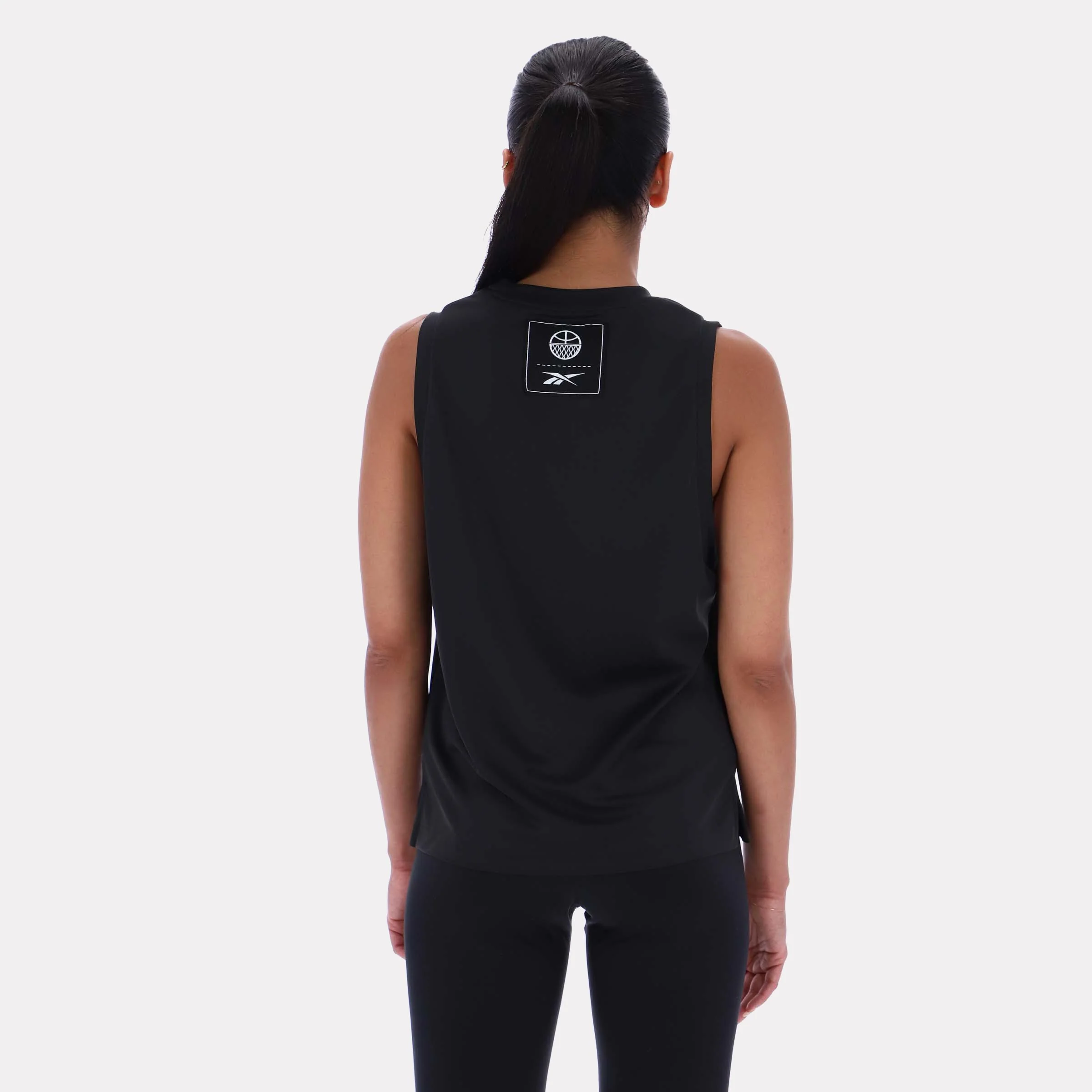 Reebok Apparel Women Basketball Ready Mesh Tank BLACK - Image 2