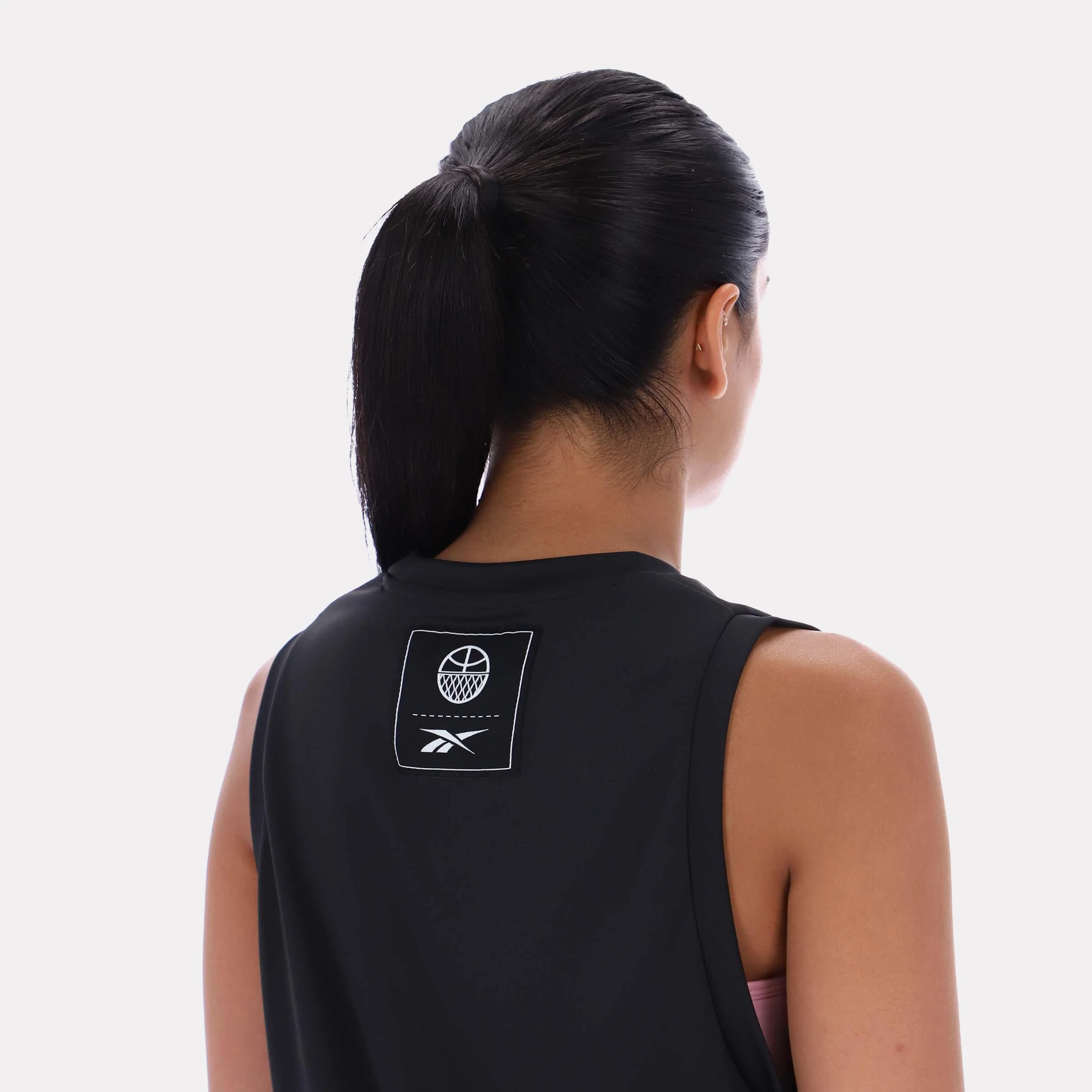 Reebok Apparel Women Basketball Ready Mesh Tank BLACK - Image 3