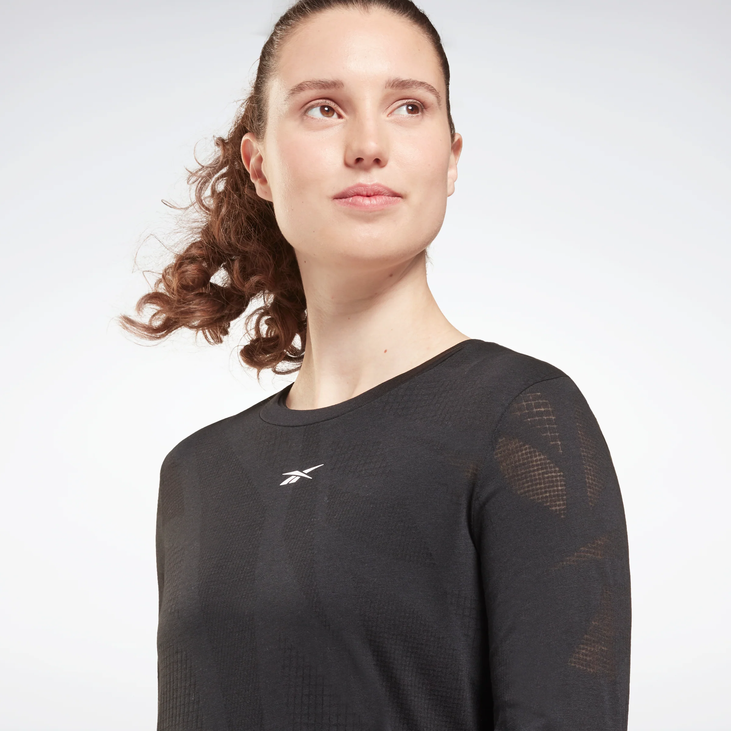 Reebok Apparel Women Burnout Long-Sleeve Top Long-Sleeve Top Black - Image 4