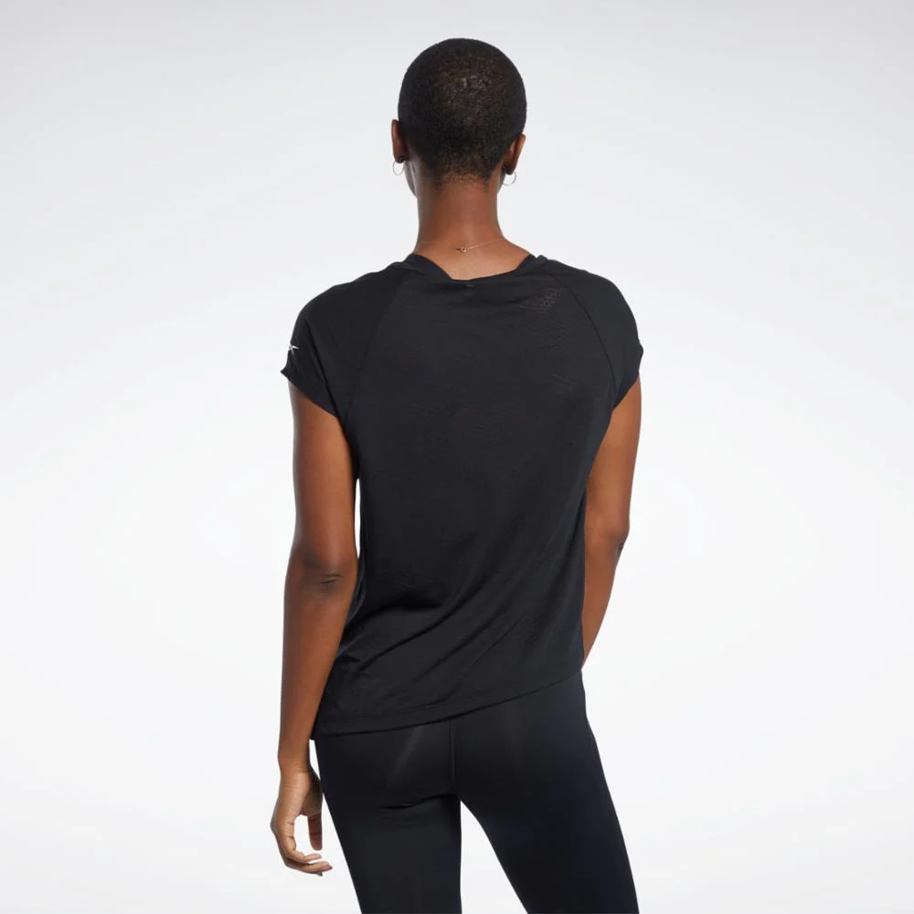 Reebok Apparel Women Burnout T-Shirt BLACK - Image 2