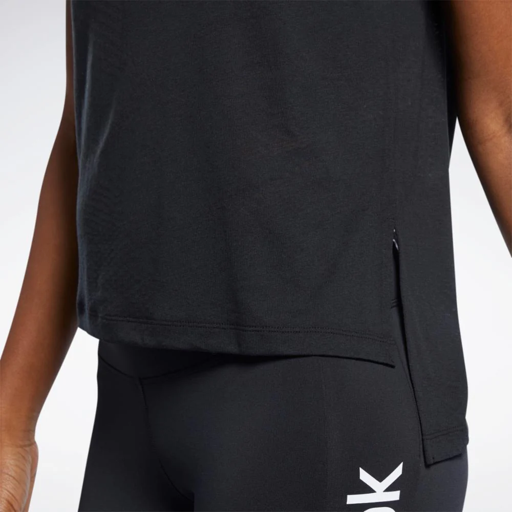 Reebok Apparel Women Burnout T-Shirt BLACK - Image 3