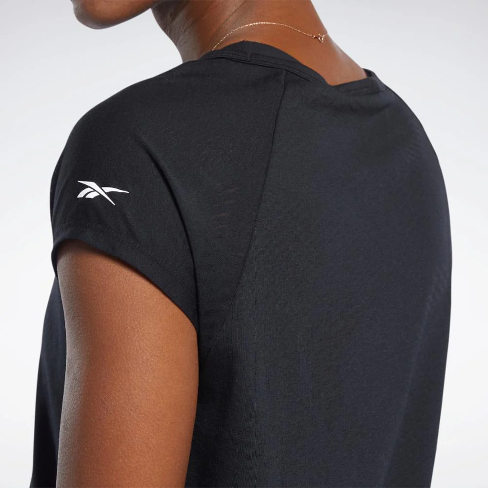 Reebok Apparel Women Burnout T-Shirt BLACK - Image 4