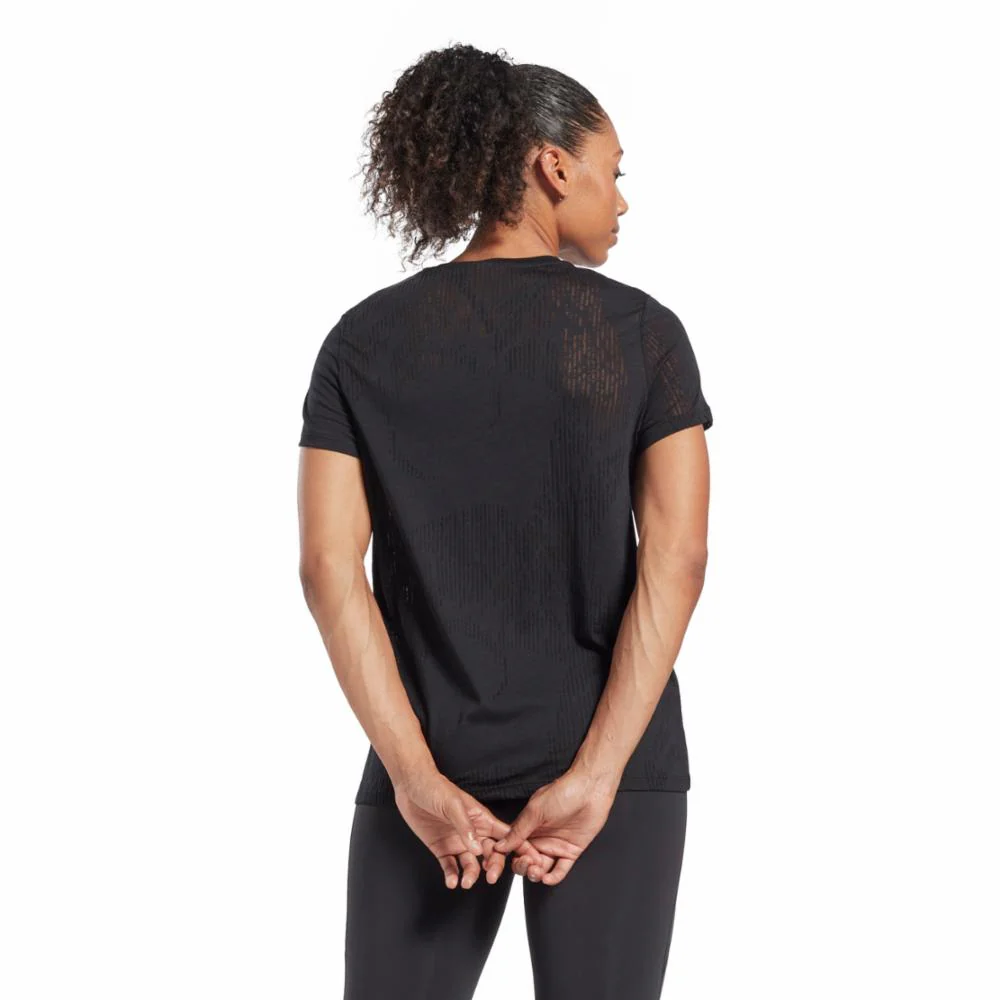 Reebok Apparel Women Burnout T-Shirt BLACK - Image 3