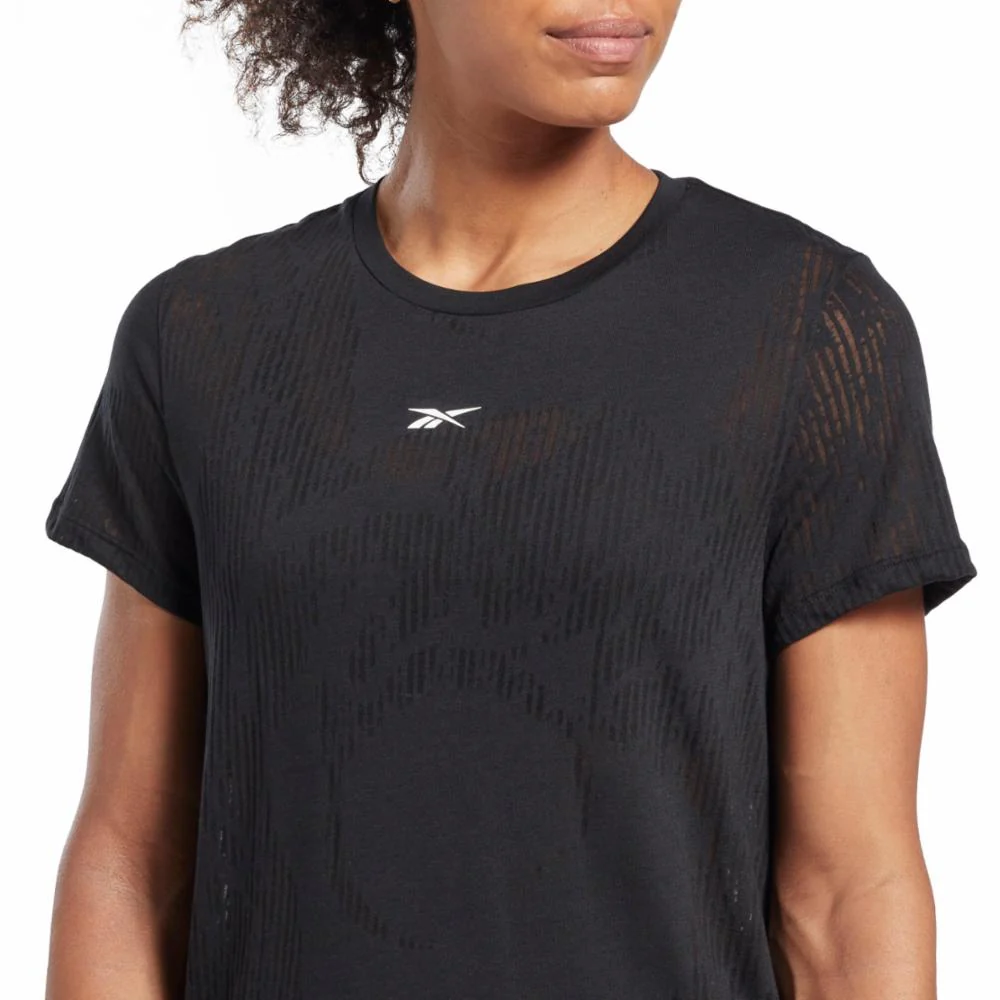 Reebok Apparel Women Burnout T-Shirt BLACK - Image 4