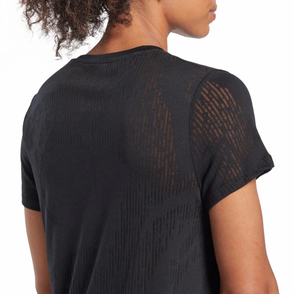 Reebok Apparel Women Burnout T-Shirt BLACK - Image 5