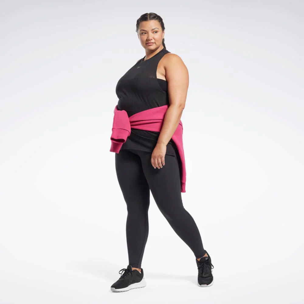 Reebok Apparel Women Burnout Tank Top (Plus Size) BLACK - Image 2