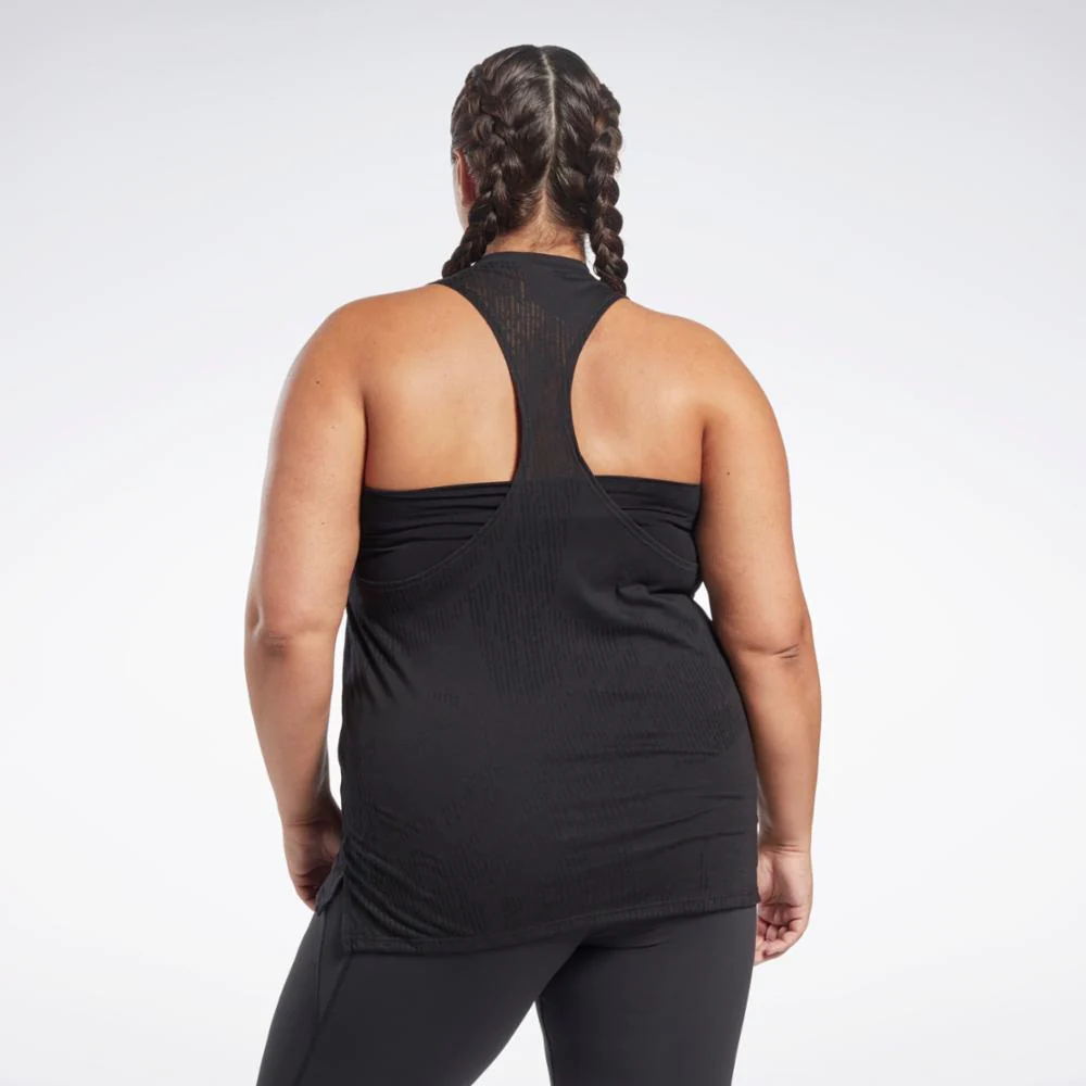 Reebok Apparel Women Burnout Tank Top (Plus Size) BLACK - Image 3