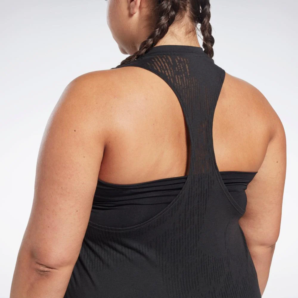 Reebok Apparel Women Burnout Tank Top (Plus Size) BLACK - Image 4