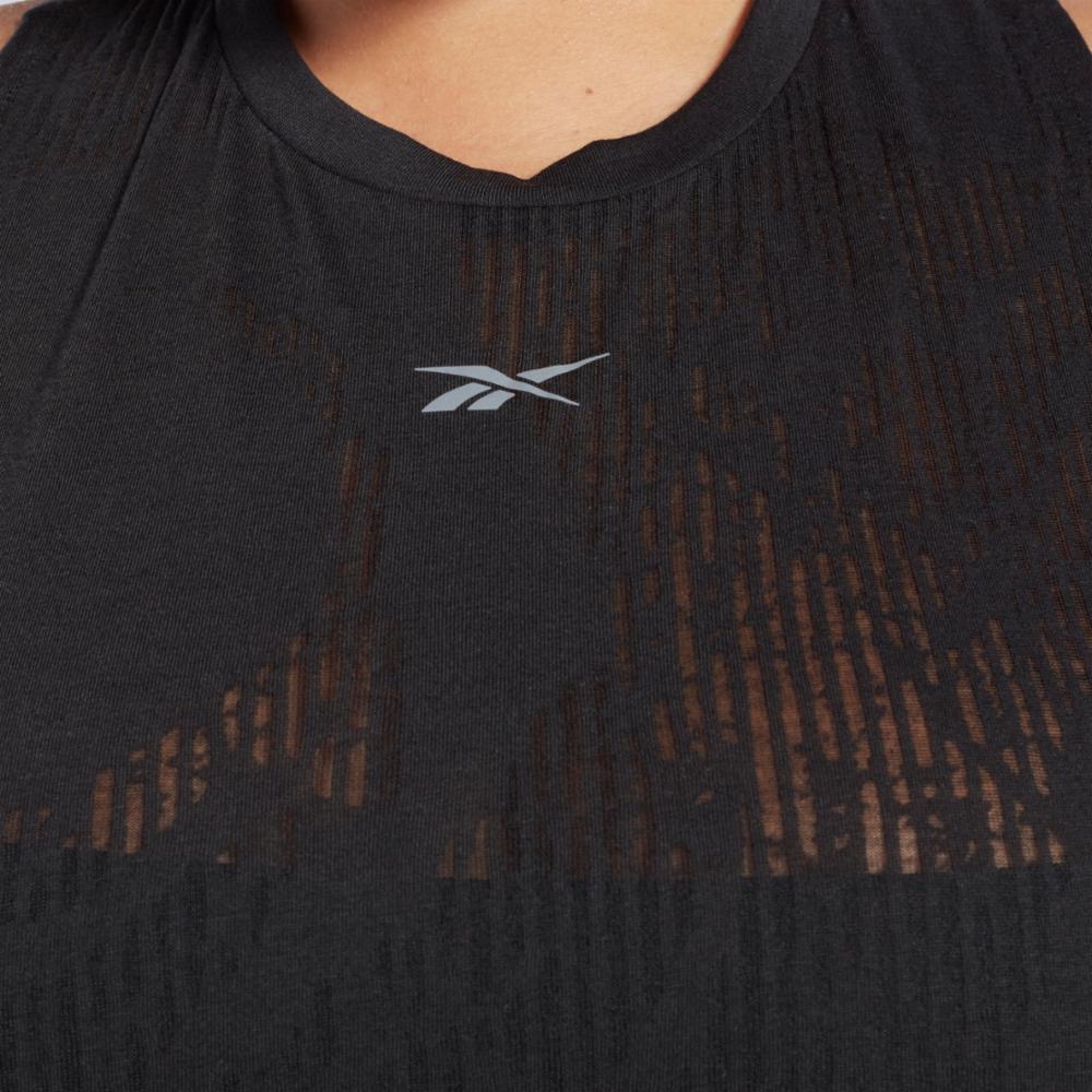 Reebok Apparel Women Burnout Tank Top (Plus Size) BLACK - Image 5