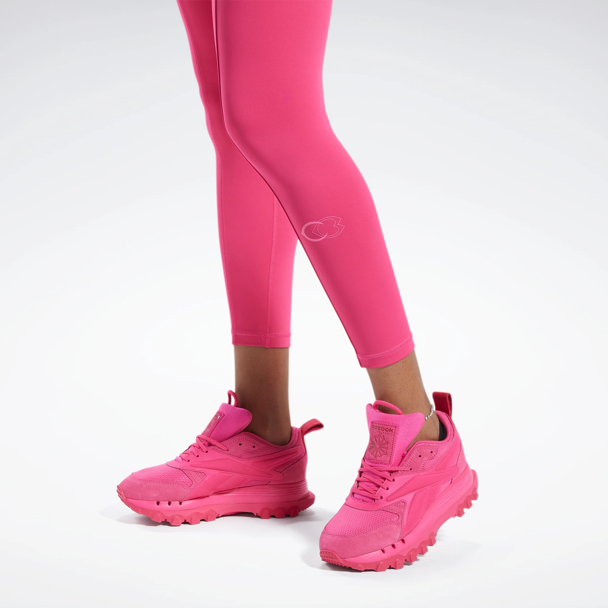 Reebok Apparel Women Cardi B High-Rise Leggings Pnkfus - Image 4