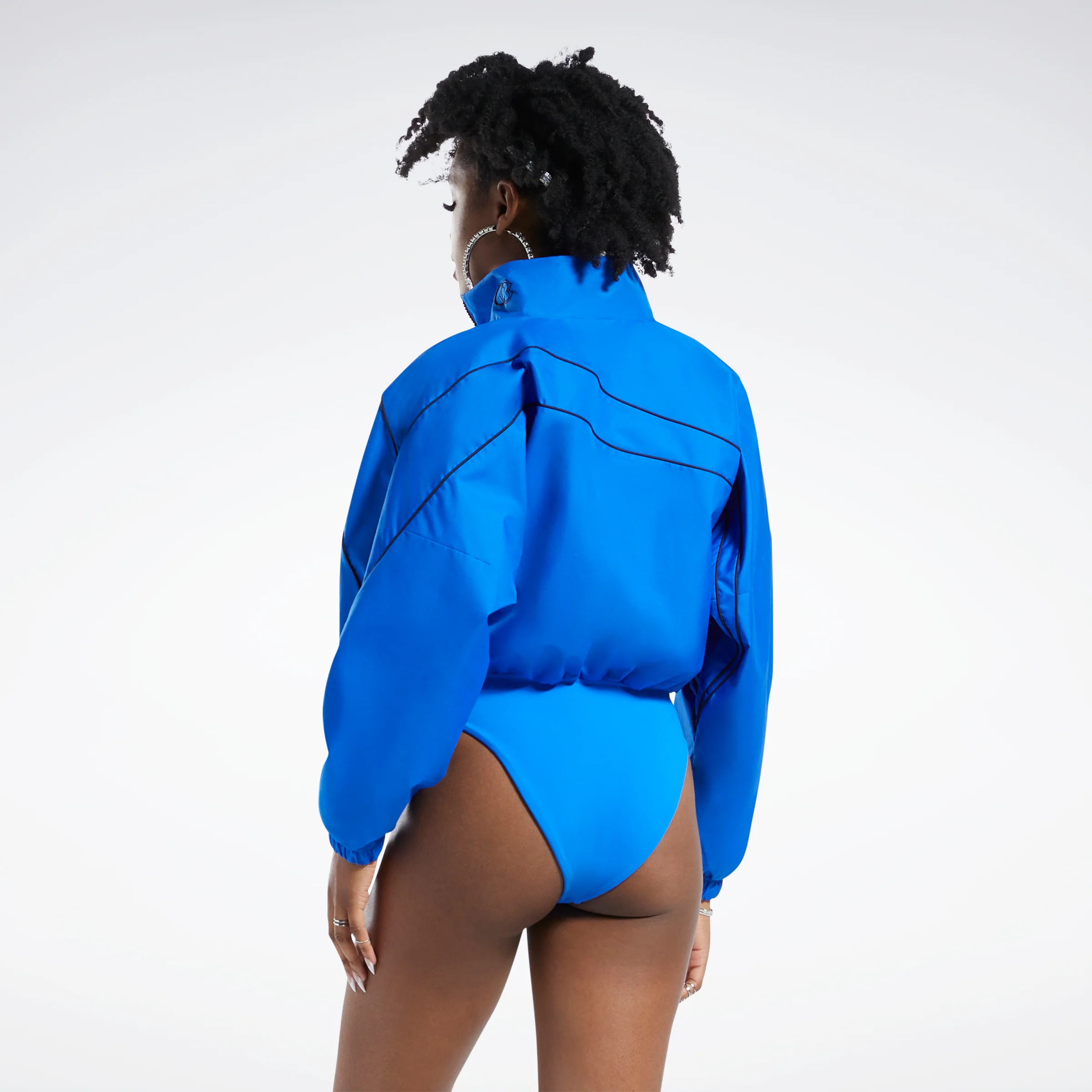 Reebok Apparel Women Cardi B Leotard Jacket Vital Blue - Image 2
