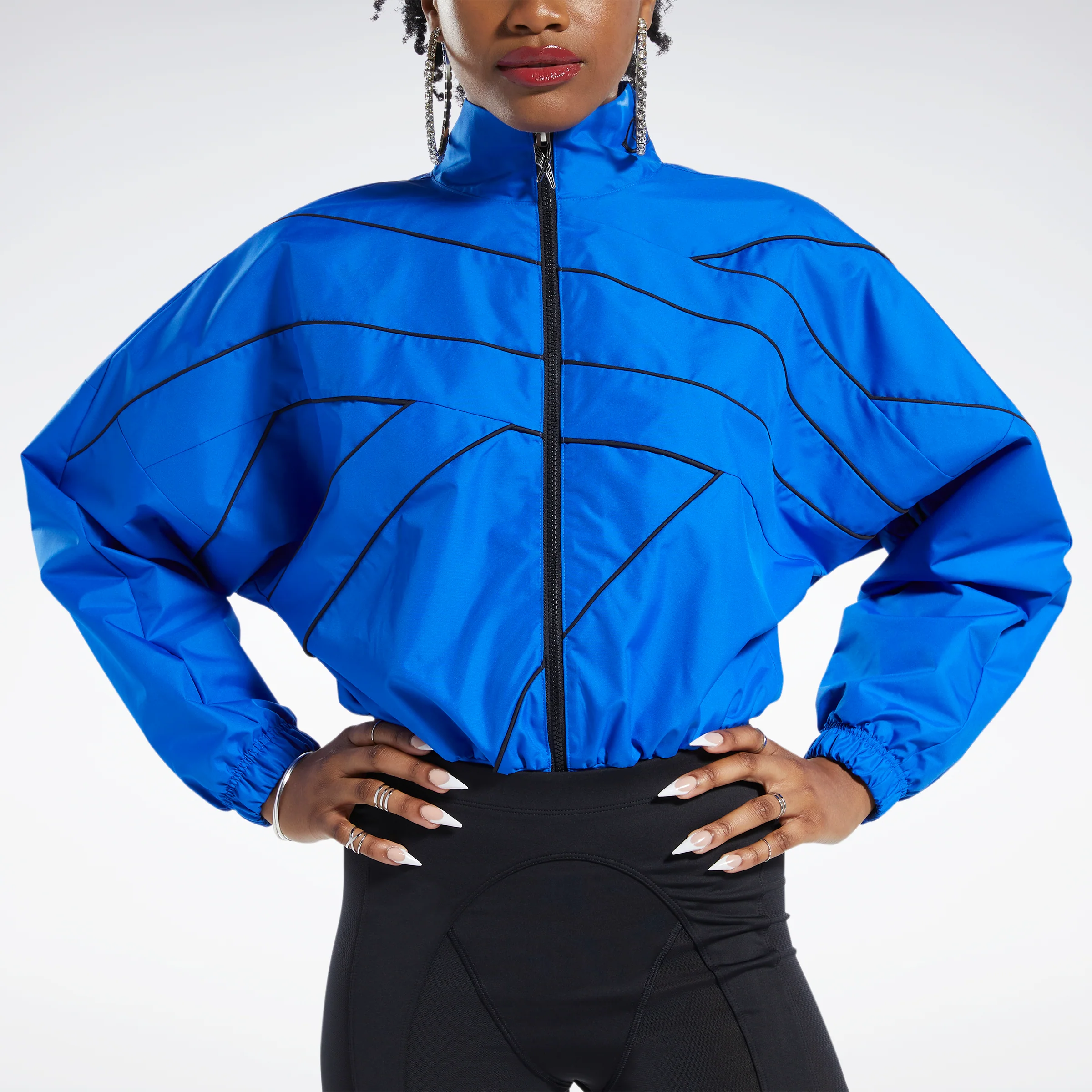 Reebok Apparel Women Cardi B Leotard Jacket Vital Blue - Image 5