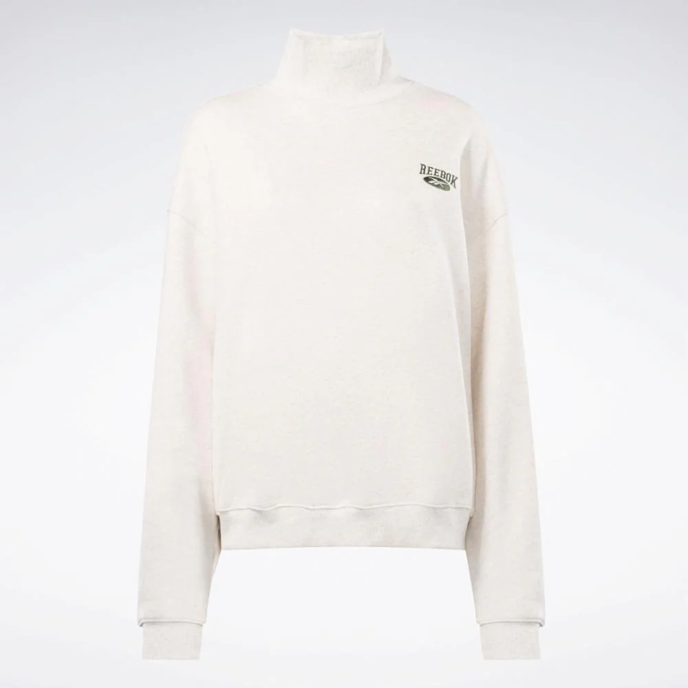 Reebok Apparel Women Classics Archive Essentials Archive Fit Crew Sweatshirt CHALK MEL - Image 6
