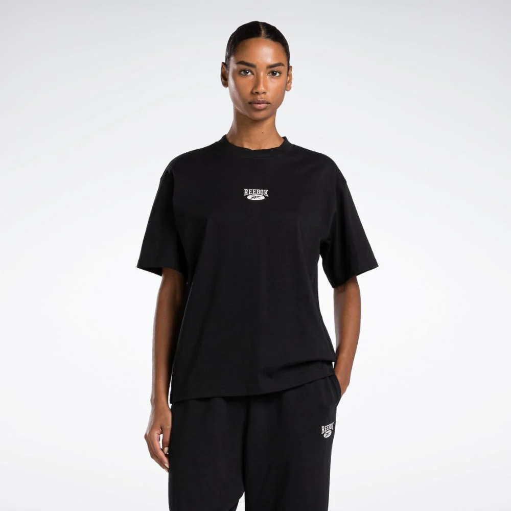 Reebok Apparel Women Classics Archive Essentials Small Logo T-Shirt BLACK