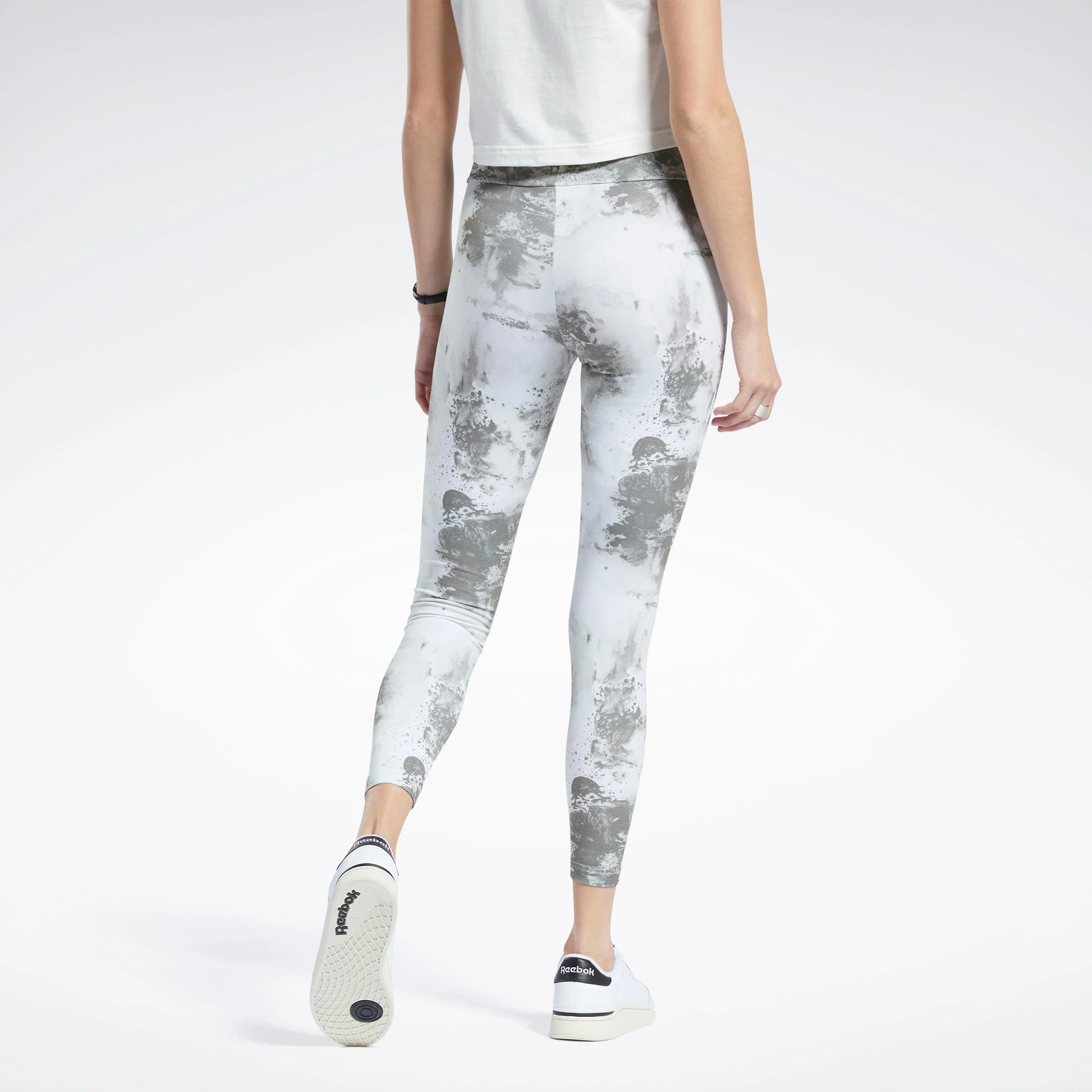 Reebok Apparel Women Classics Cloud Splatter-Print Leggings LGTSAG - Image 2