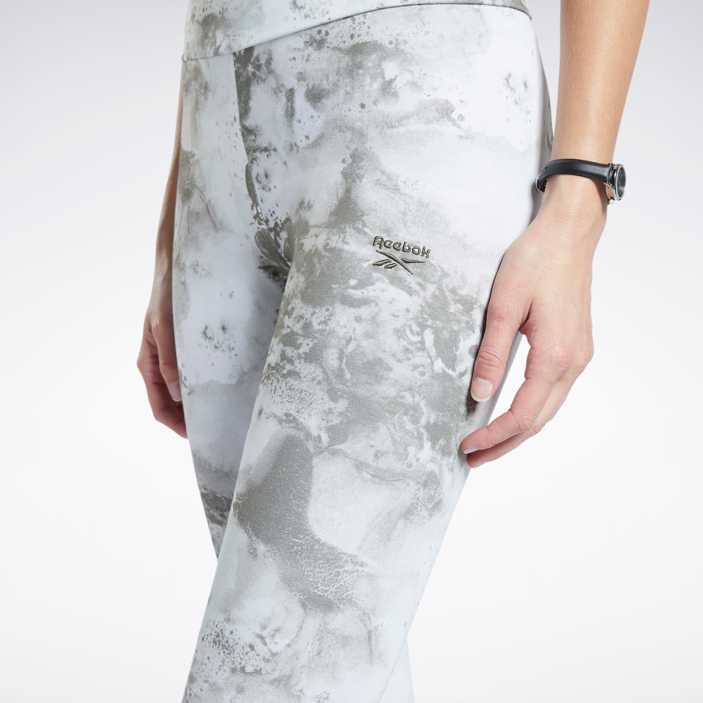 Reebok Apparel Women Classics Cloud Splatter-Print Leggings LGTSAG - Image 3